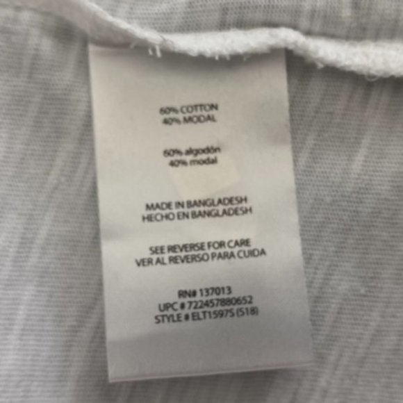 SALE: EDDIE BAUER, White, Short Sleeve Tee Shirt, V- Neck, 3X - Picture 4 of 5